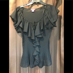 EUC Black Sheer Sunny Leigh blouse